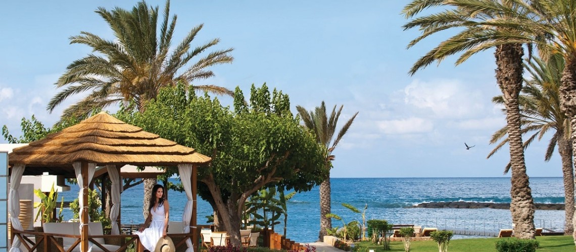 Guest enjoying the sunny days at Asimina Suites by Constantinou Bros Hotels, during Spring in Cyprus.