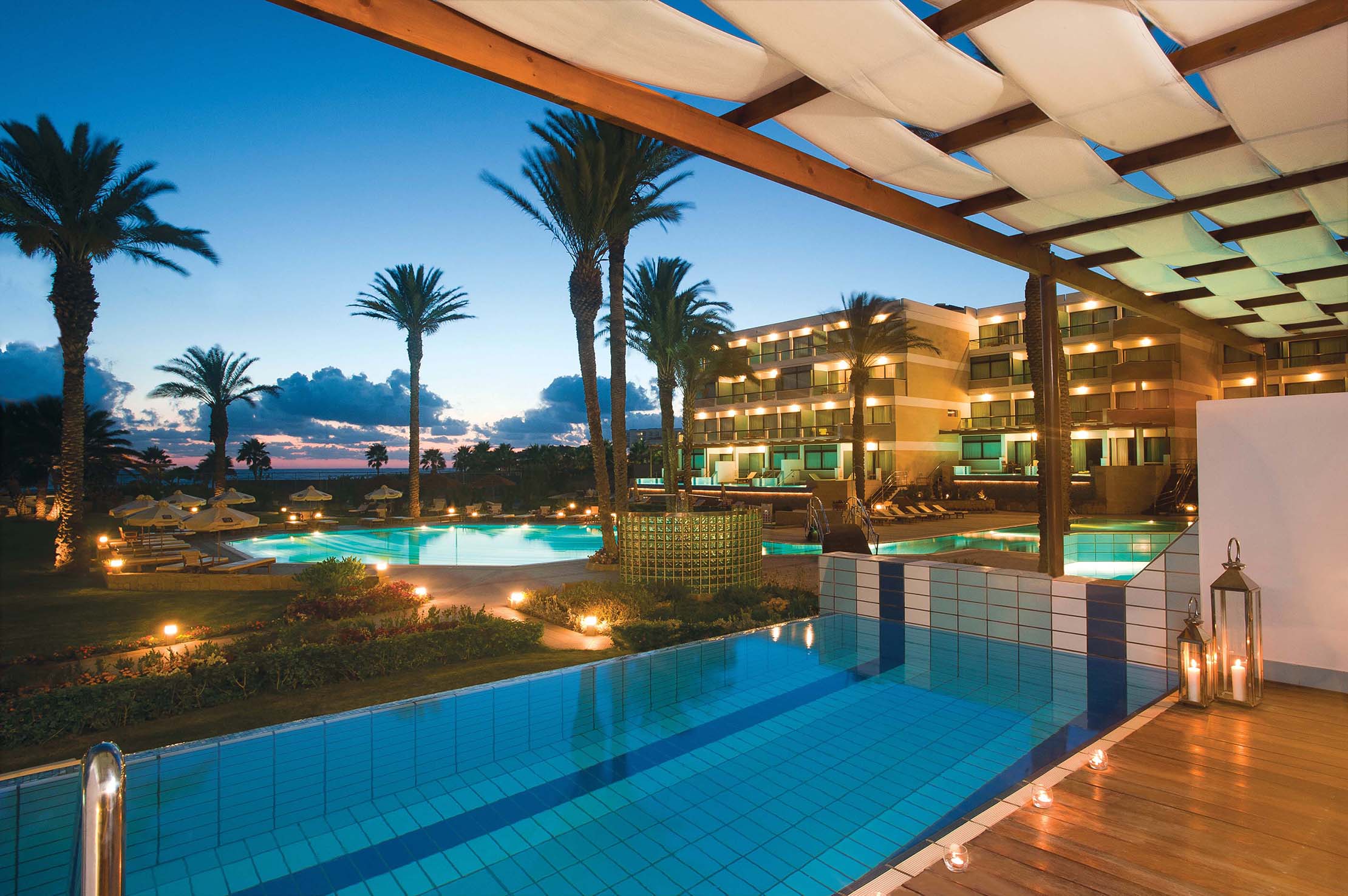 4 ASIMINA SUITES HOTEL NIGHT POOL